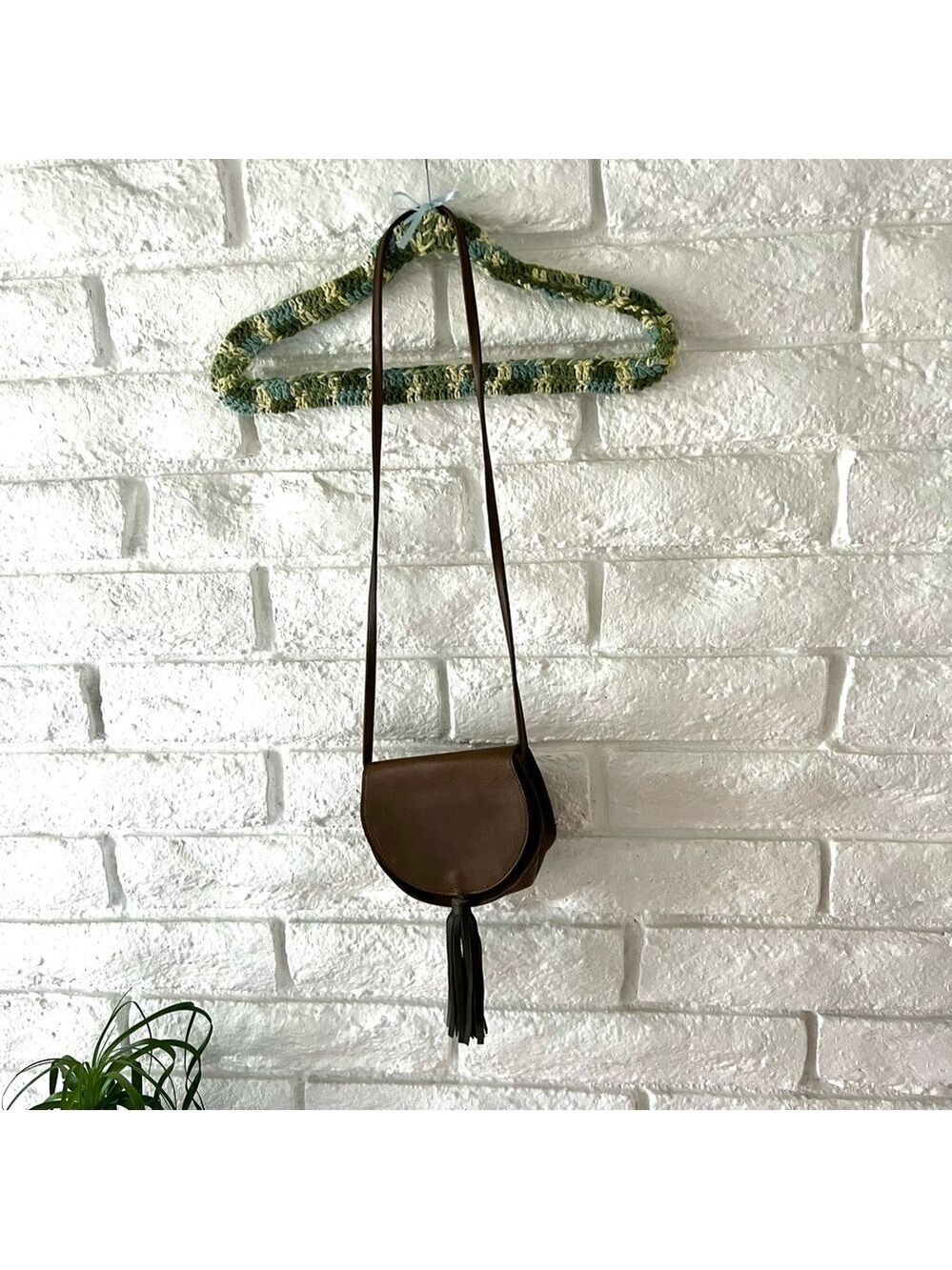Oliveve Mallory Saddle Bag Brown Greenish Leather — image 6 of 8